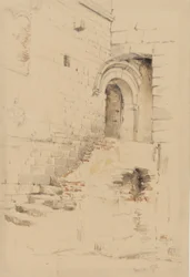 Dans une cour adjacente à S. Siro, San Remo, janvier 1878