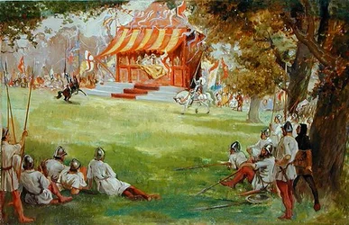 Un tournoi de joute, de Sir Nigel et la Compagnie Blanche par Sir Arthur Conan Doyle