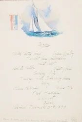 Menu pour un dîner américain, Oxford