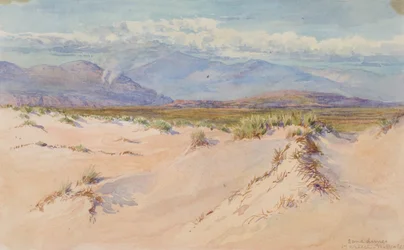Dunes de sable, Harlech, nord du Pays de Galles