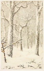 Sans titre (arbres dans la neige)