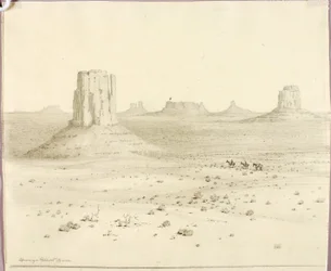 Sans titre (dessin de report pour Monuments du désert, Arizona)