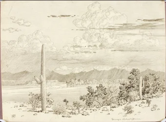 Sans titre (dessin par transfert pour « Verde River », réserve apache, Arizona)
