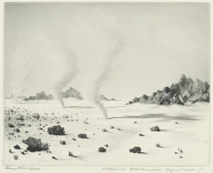 Tourbillons, montagnes mortes, désert de Mojave, Californie