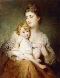 Portrait de la duchesse de St. Albans, avec son fils, 1875