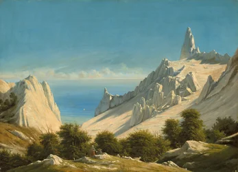 Vue de Sommerspiret, les falaises de Møn