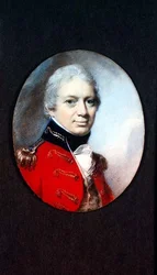 Miniature du lieutenant-colonel Robertson de la milice du Wiltshire, vers 1801