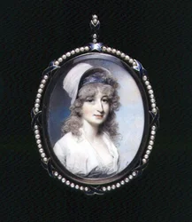 Portrait miniature de Mme Lindsay (?) vers 1790