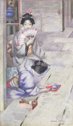 Geisha buvant du thé