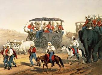 Troupes se hâtant vers Umballa, de 