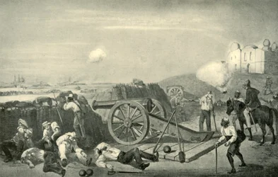 Une journée difficile dans les batteries avant Delhi, 1857, 1901