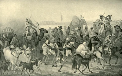 Auxiliaires indigènes se précipitant vers Delhi, c1850s, 1901
