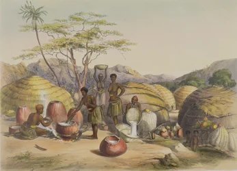 Kraal de Gudu au Tugala, femmes faisant de la bière, planche 26 de 