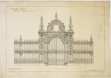 New College Oxford : Portes et grilles proposées pour l