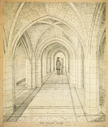New College Oxford : Passage proposé des anciens aux nouveaux bâtiments