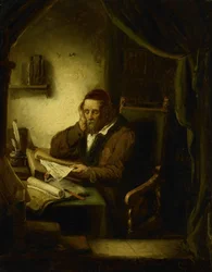 Vieil homme dans son étude