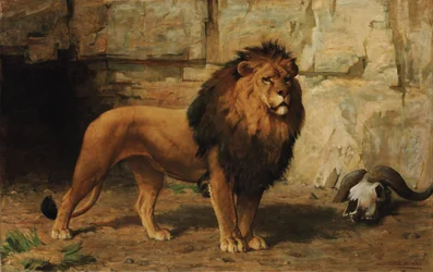 Un lion gardant son antre