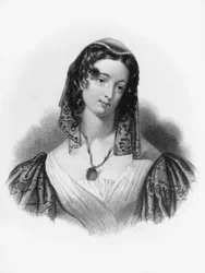 Inez, illustration du Pèlerinage de Childe Harold, poème narratif de George Gordon Byron (1788-1824), gravure