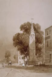 Tottenham High Road, Londres, vers 1820