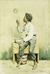 Jeune garçon noir soufflant des bulles, 1887
