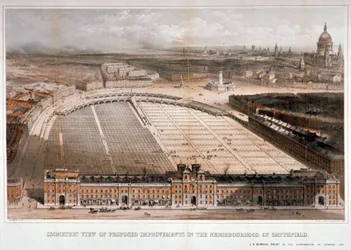 Marché de Smithfield, City de Londres, 1851