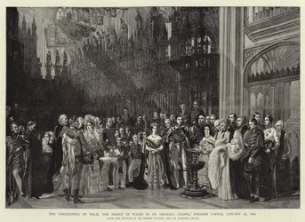 Le baptême de SAR le prince de Galles à la chapelle Saint-Georges, château de Windsor, 25 janvier 1842