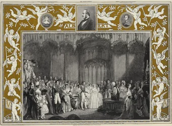 Le Mariage de la reine Victoria et du prince Albert de Saxe-Cobourg et Gotha au palais de St James, 10 février 1840