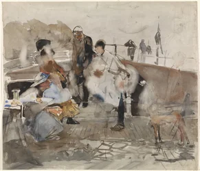 Groupe sur un bateau