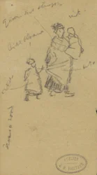 Femme avec deux enfants