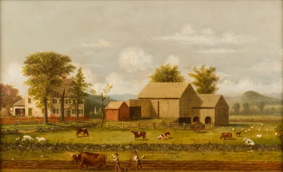 Scène de ferme estivale