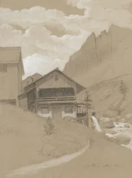 Maison dans les Alpes, Cortina, 1883