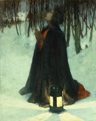 Un rêve de Noël (huile sur toile)