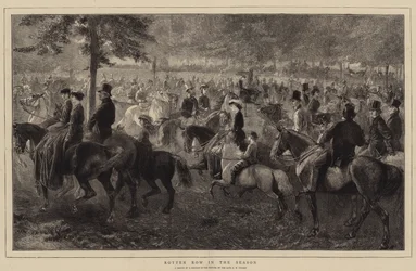 Rotten Row en saison (gravure)
