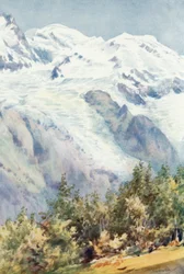 Mont Blanc depuis la Pierre de Ruskin