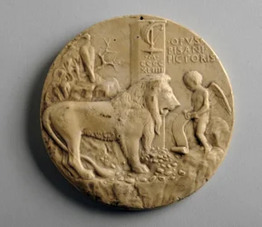 Médaillon en plâtre