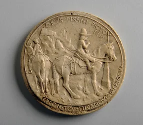Médaillon en plâtre