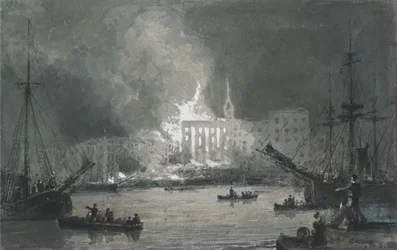 Incendie sur la Tamise