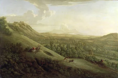 Vue de Boxhill, Surrey, avec Dorking au loin