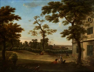 Westcombe House, vue de la terrasse en direction de Greenwich