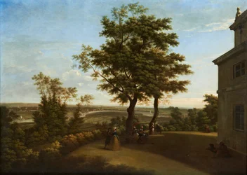 Westcombe House, vue de la terrasse, avec Londres au loin