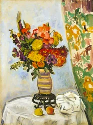 Fleurs dans un vase chinois
