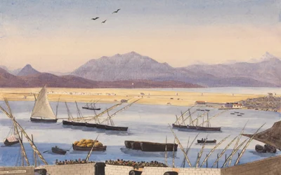 Partie de la baie de Gibraltar, les lignes espagnoles