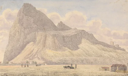 Le rocher de Gibraltar, depuis la salle de garde du front nord