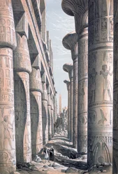Grand Temple, Karnak, Égypte, 19ème siècle