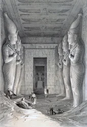 Intérieur du Grand Temple, Abou Simbel, 19e siècle