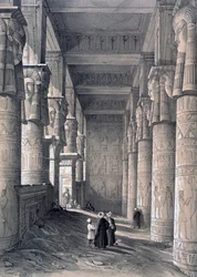 Intérieur du Grand Temple, Denderah, Égypte, 1843