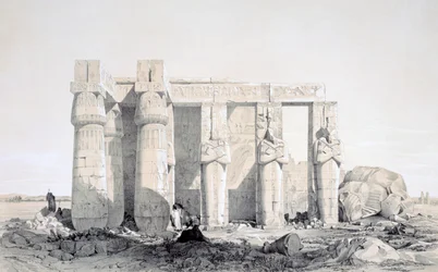 Le Ramseion, Louxor, Égypte, 19ème siècle