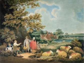 Les Bergers, gravé par William Ward, pub. par H. Morland, 1806