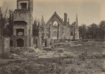 Ruines en Colombie, Caroline du Sud, années 1860