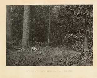 Scène de la mort du général McPherson, Géorgie, des Vues photographiques de la campagne de Sherman